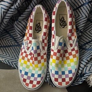 Vans Kids Multicolor Checkered Slip-On Sneakers